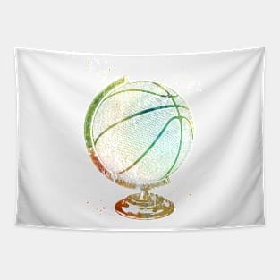 Basketball Globe Tapestry