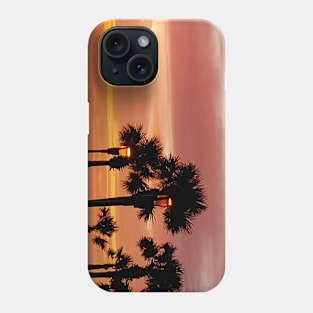 Multicolor Sunset in Palm Trees in Panama City Beach Florida Phone Case