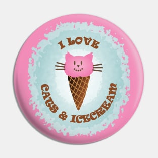 I love cats and icecream! Pin