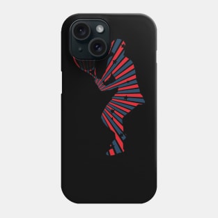 US Open Tennis USA Flag Silhouette Phone Case