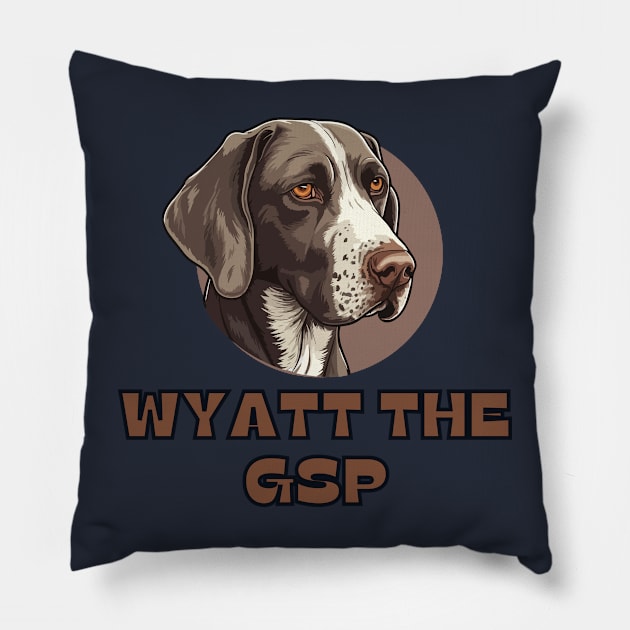 Wyatt the GSP loves Pillow by hsayn.bara