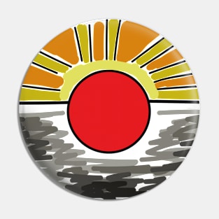 Colored Sun Pin