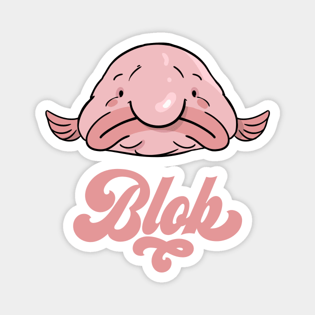 Blobfish, ugly cute Blobfish, ugly fish, cute fish, Magnet by Radarek_Design
