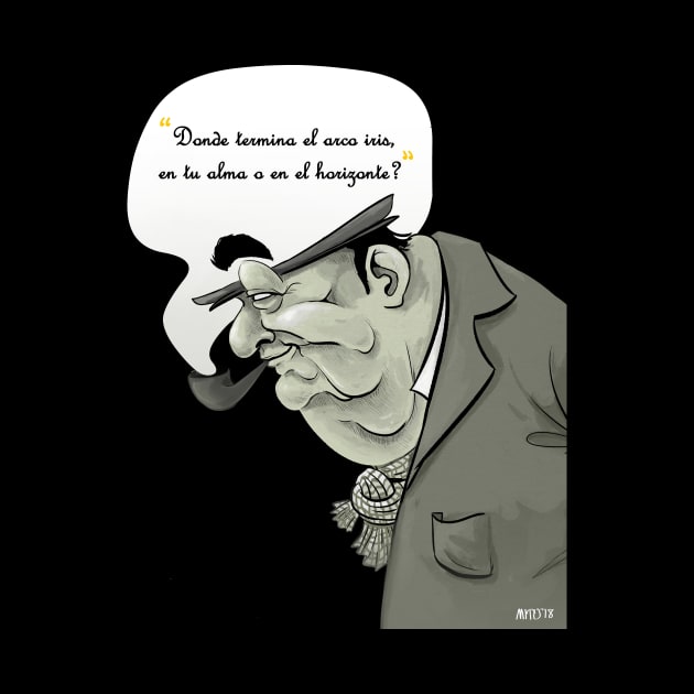 Pablo Neruda by MituCartoon