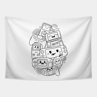 Gamepad doodle illustration Tapestry