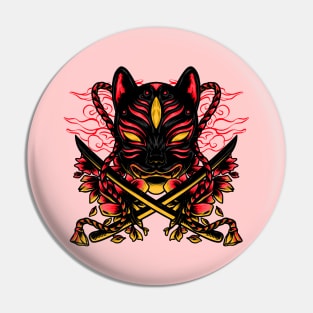 Masked Warrior of the Dual Blades Pin