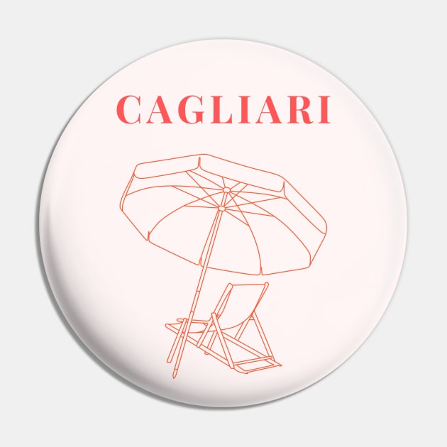 Cagliari Beach Vibes Italian Holiday Pin by yourstruly