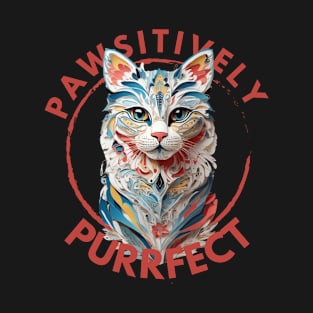 PAWsitively Purrfect. T-Shirt