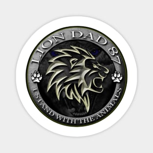 Lion Dad 87 Logo Magnet