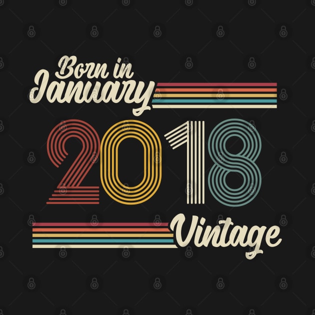 Vintage Born in January 2018 by Jokowow