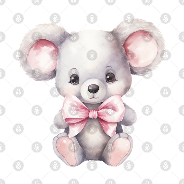 Koala Wearing Bow by Chromatic Fusion Studio