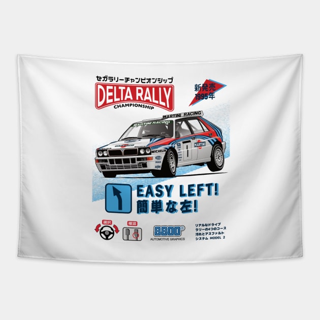 Lancia Delta Rally Arcade Tapestry by 8800ag