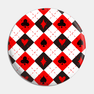 Black and red card Pin