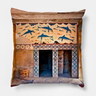 Minoan Dolphins of Knossos Pillow