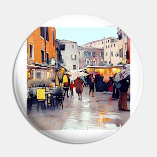 Venice on A Rainy Day Pin