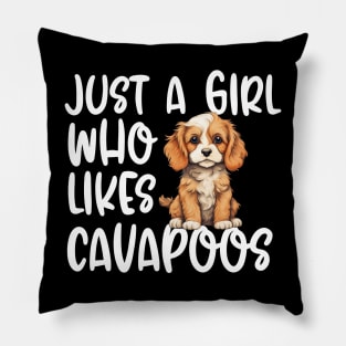 Just A Girl Who Likes Cavapoos Pillow