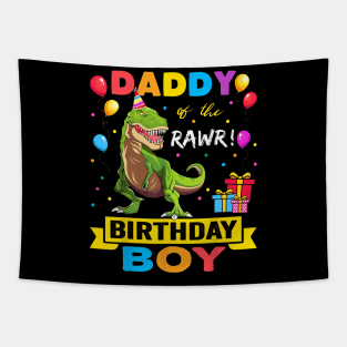 Daddy Dinosaur Funny Cute Birthday Boy Family Apparel Tapestry