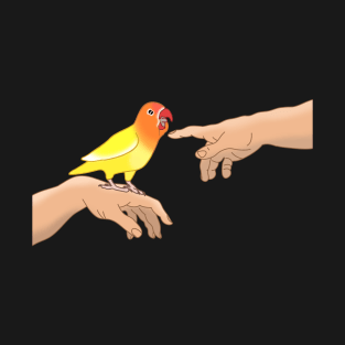 Michelangelo Lovebird Yellow Fischer's T-Shirt