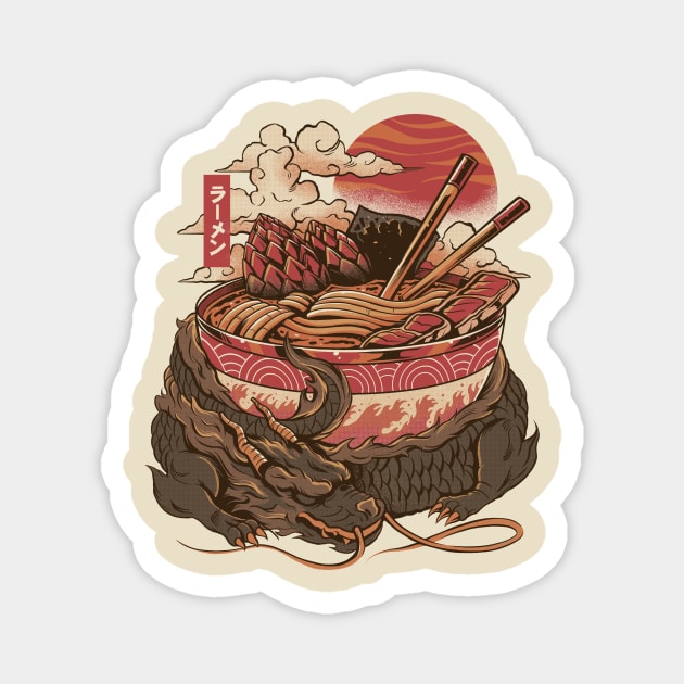 Dragon's Ramen Magnet by Ilustrata