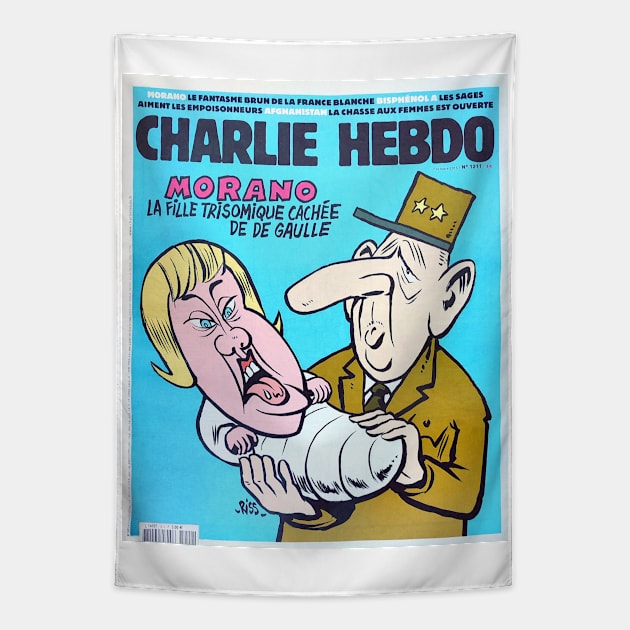 Charlie Hebdo Tapestry by JonDelorme