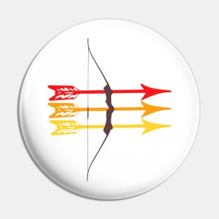 Ombre Bow and Arrow - Sagittarius Archer Pin