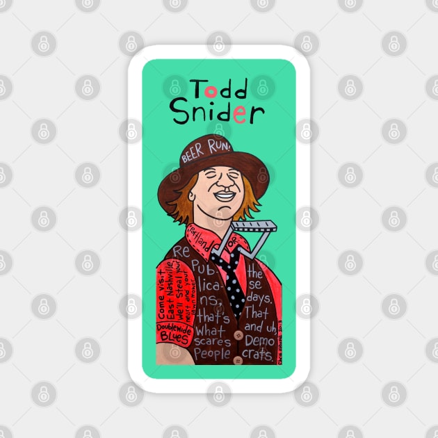 Todd Snider Magnet by krusefolkart