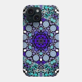 Dot Mandala Flower Purple Blue and White Phone Case