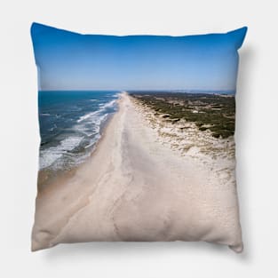 Aerial view of Torreira beach Pillow