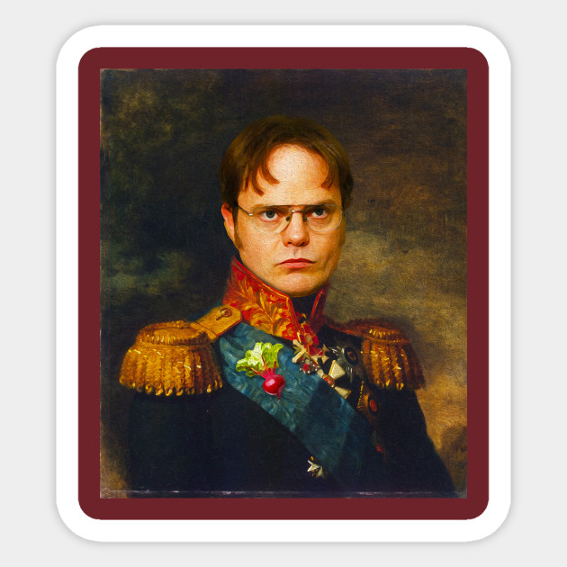 Dwight K Schrute Portrait The Office The Office Sticker