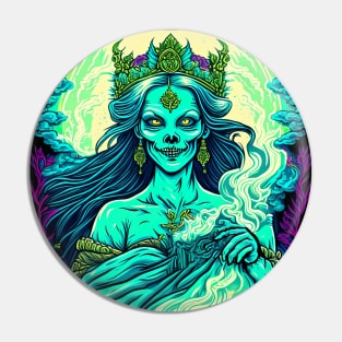 "Psychedelic Haunts: Unique and Colorful Halloween Horrors" Pin