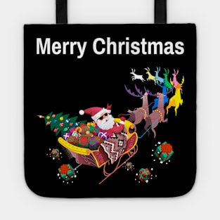 Santa is coming on Christmas Tote