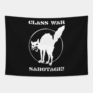 Class War Sabotage Cat Tapestry