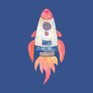 To The Moon Rocket Artwork T-Shirt