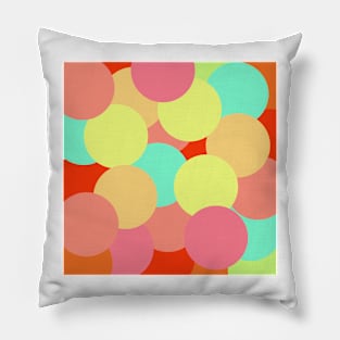 retro colorful pop art bubbles Pillow