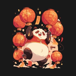 Panda Japanese Lantern Festival - Panda Bear Japanese T-Shirt