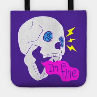 I'm Fine Screaming Skull Tote