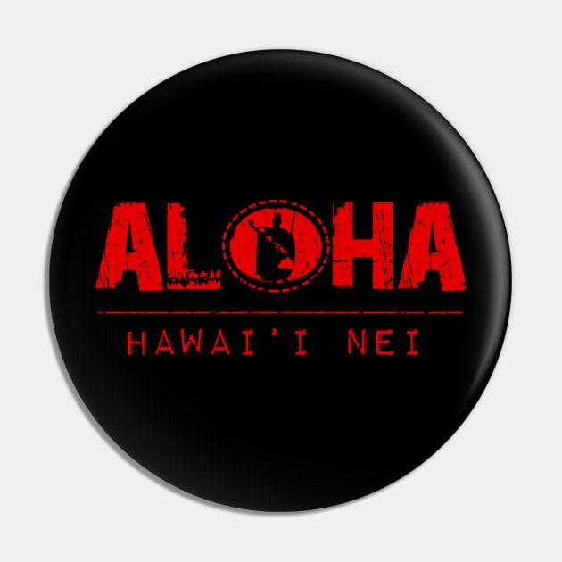 Aloha Rising Sun King Kamehameha(red) by Hawaii Nei All Day Pin by hawaiineiallday