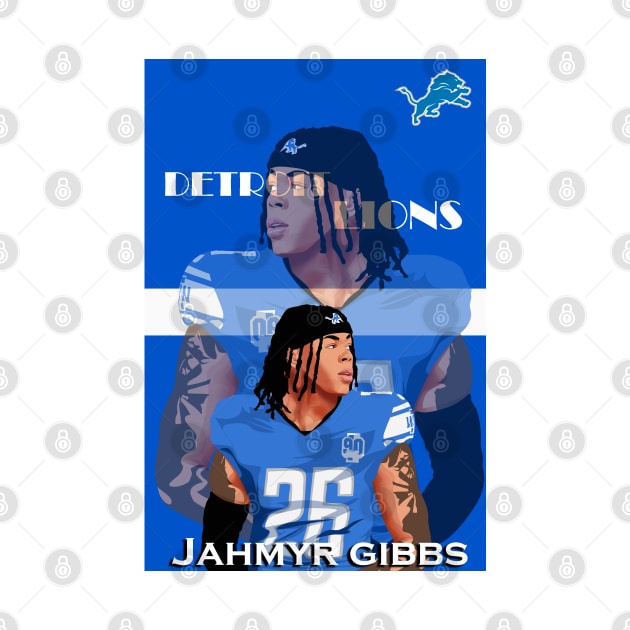 Jahmyr Gibbs Detroit Lions by DP Store