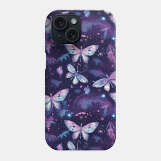 Magical, Dreamy Moth Pattern with Stars | Whimsical, Celestial, Magical Phone Case