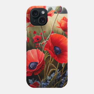 A Field of Poppies Watercolor Design Phone Case