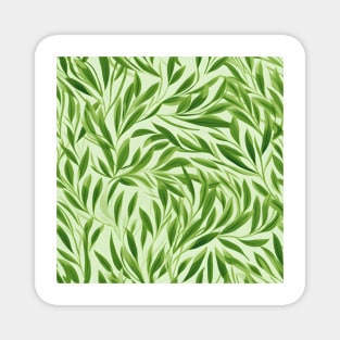 Green Leaves Pattern 24 Magnet