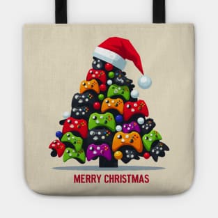 Video Game Controller Christmas Santa Gamer Boys Tote