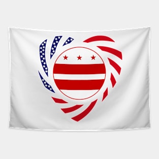 DC Murican Patriot Flag Series (Heart) Tapestry