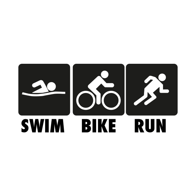 Swim Bike Run by Fun-E-Shirts