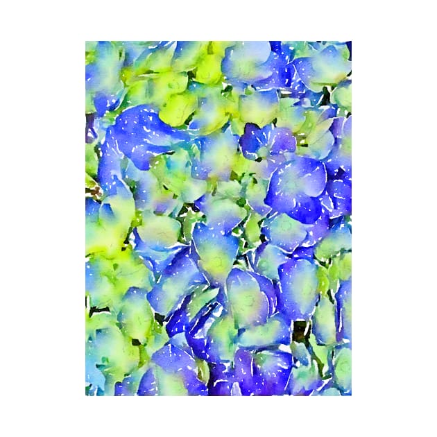 Blue Cape Cod hydrangea pattern by Dillyzip1202