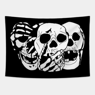 3 Skulls Tapestry