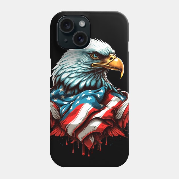 American Eagle Flag Phone Case by Wintrly