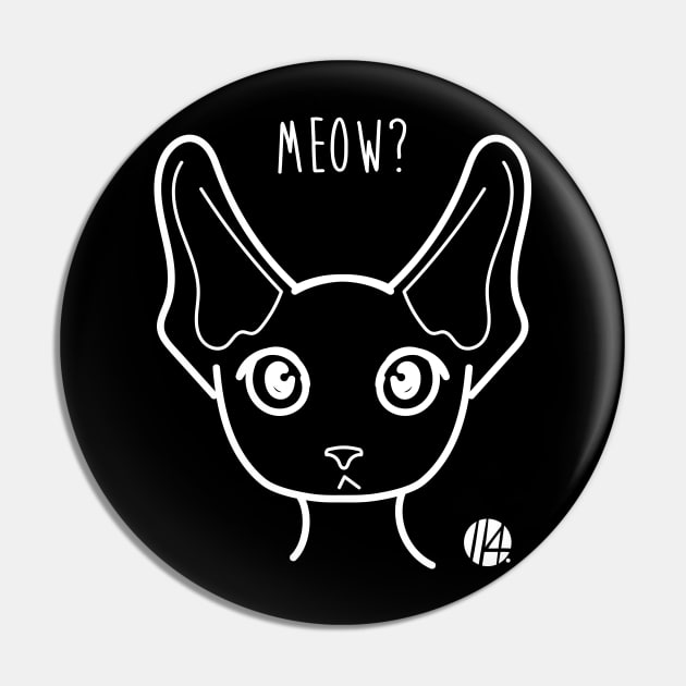 Meow - curious cat - negative version Pin by il4.ri4