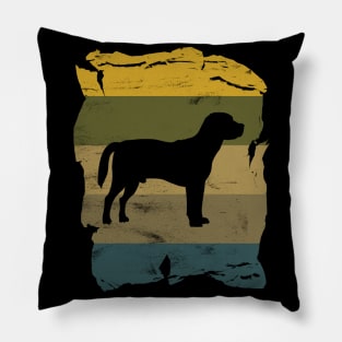 Beagle Distressed Vintage Retro Silhouette Pillow