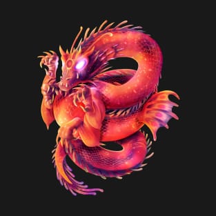 Mystical Dragon with Glowing Eyes. T-Shirt